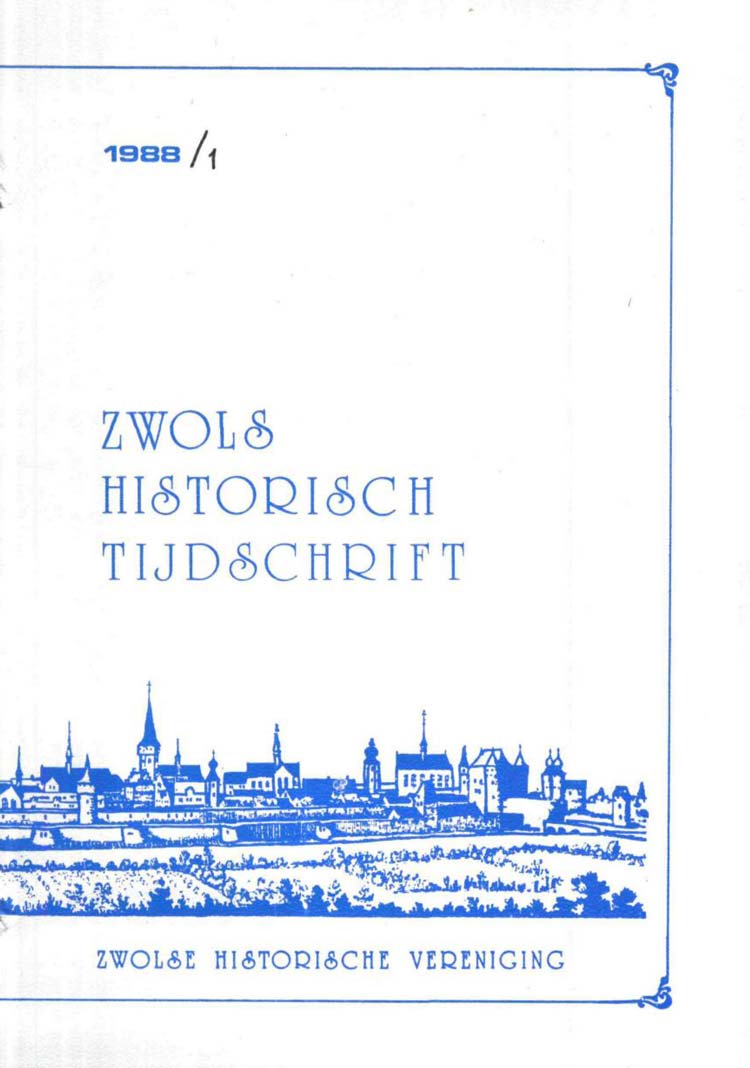 Zwolse Historisch Tijdschrift 1988, Aflevering 1