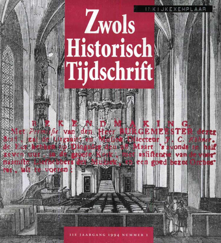 Zwolse Historisch Tijdschrift 2002, Aflevering 1