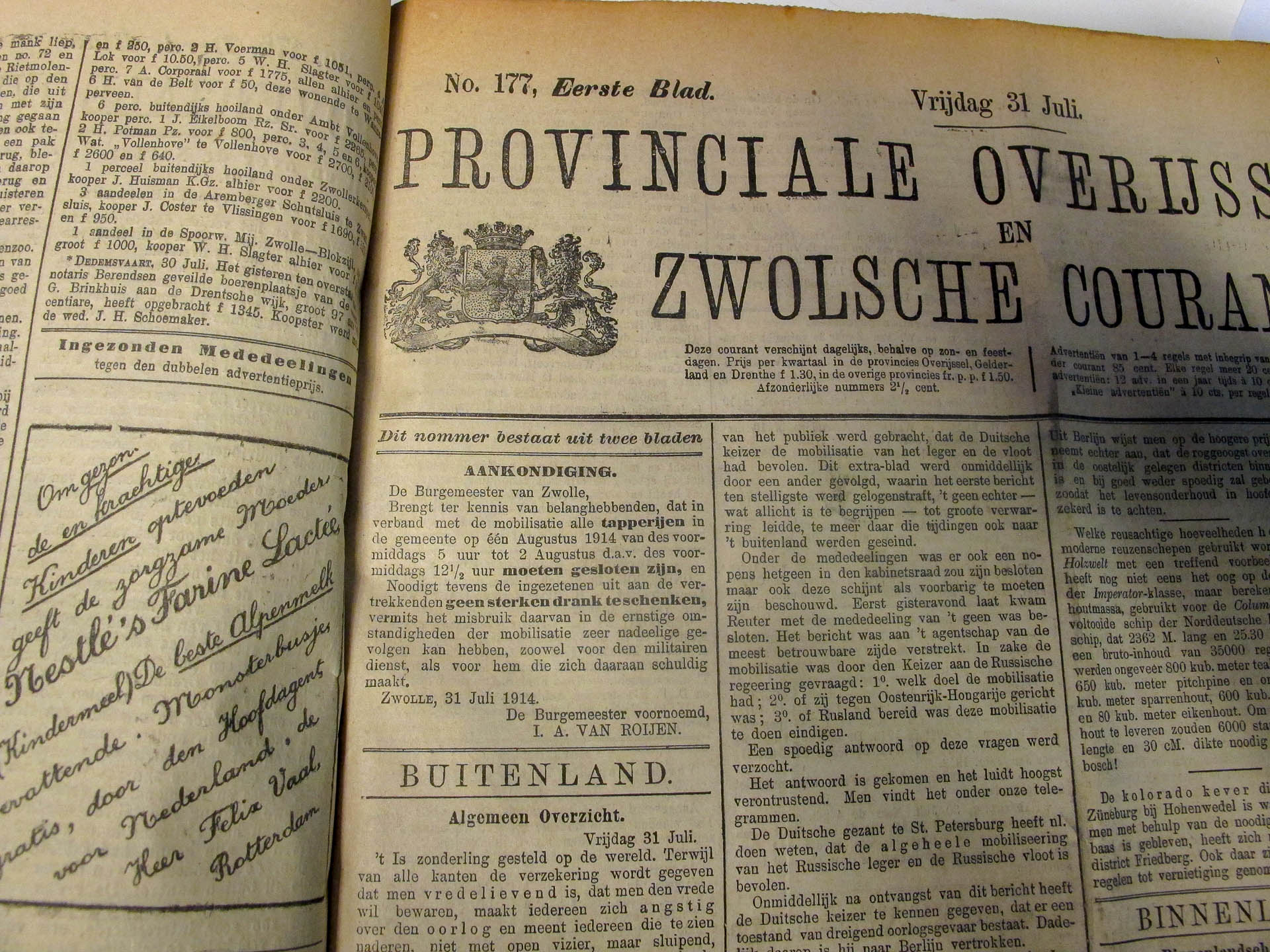 Gratis jaargangen Zwolsche Courant 1899-1970